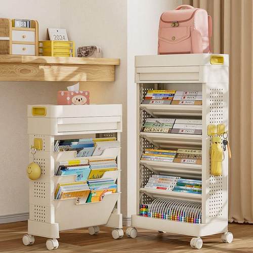 书桌收纳置物架可移动多层落地