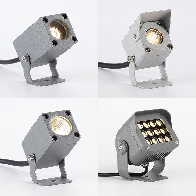 方形小投光灯草坪射灯户外防水小射灯景观小区墙壁灯景观照射灯