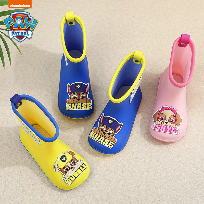 汪汪队儿童雨鞋防滑女童学生幼儿防水雨靴中小童女孩水鞋小孩胶鞋