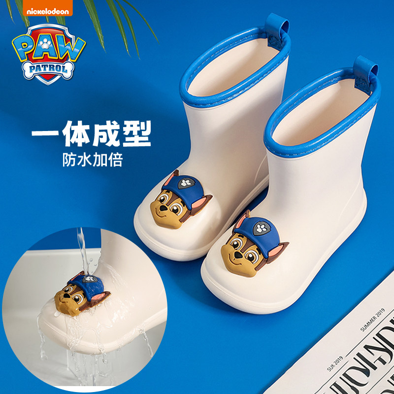 汪汪队儿童雨鞋男童宝宝防滑雨靴女童学生下雨天防水水鞋幼儿胶鞋