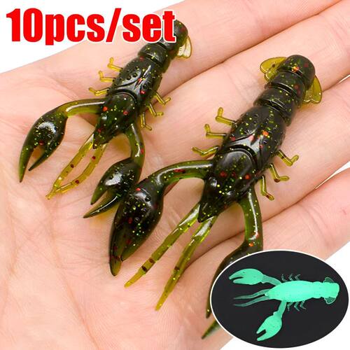 5/10pcs Soft Fish Lures Artificial Shrimp Baits Fishing Tack