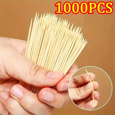 1000PCS Disposable Bamboo Toothpicks Home Restaurant Hotel D