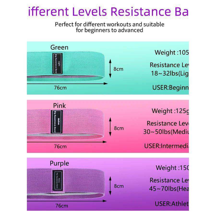 Fabric Resistance Hip Booty Bands Glute Thigh Elastic Workou