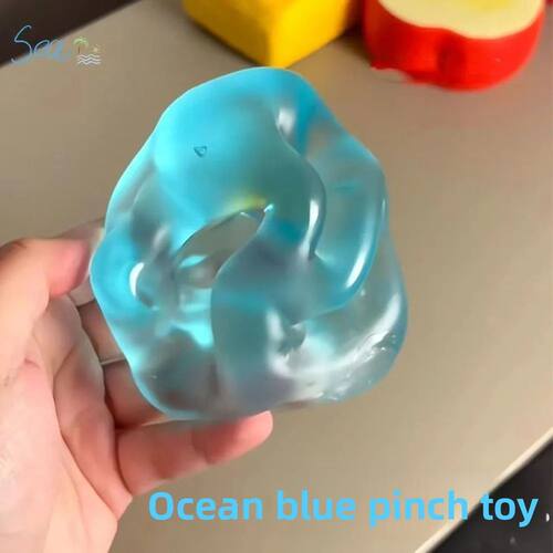 Blue Transparent Squishy Toys Slow Resilience Soft Material