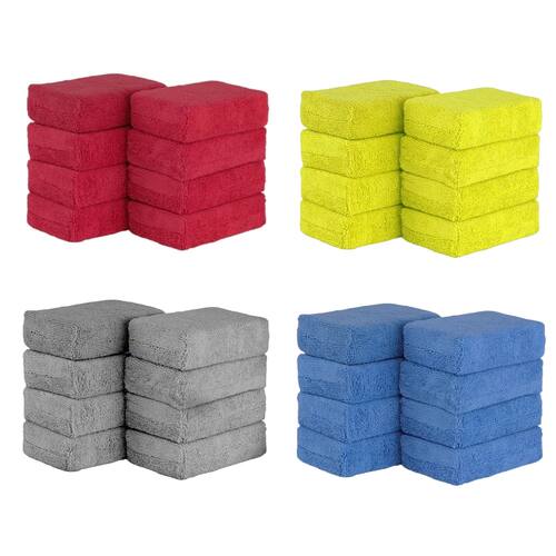 8PCS Microfibre Car Wax Applicator Pads Soft Auto Detailing