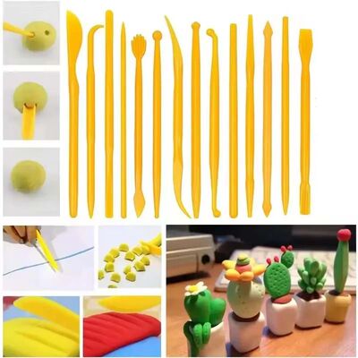 14Pcs/Set Plastic Clay Sculpting Set Wax Carving Pottery Too