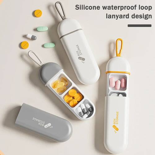 3 Compartment Pill Box Daily Pill Organizer Portable Medicin