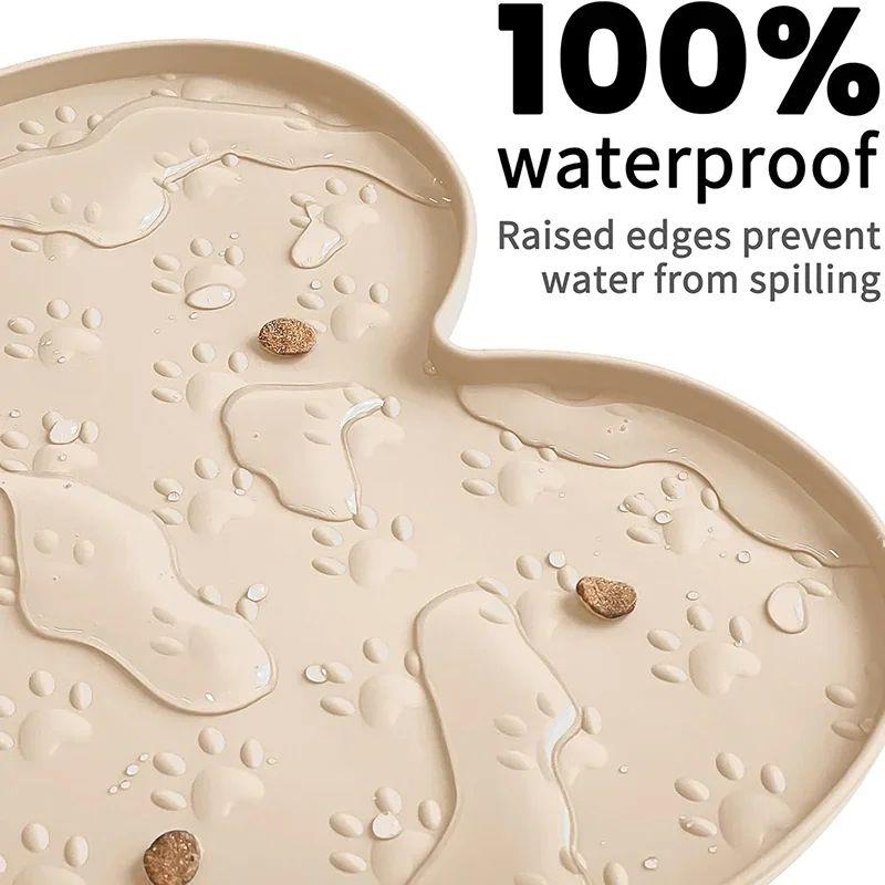 Dog Food Mat Anti-Slip Silicone Thicker Pet Placemat Waterpr