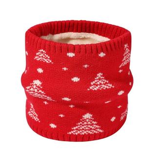 New Christmas Velvet Neck Warm Red Woolen Christmas Tree Sc