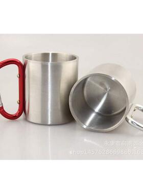 Stainless steel mug with lock climbing cup camping portable