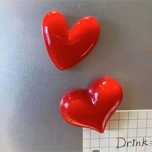 Modern Heart-Shaped Refrigerator Magnets Set - Cute Decorati