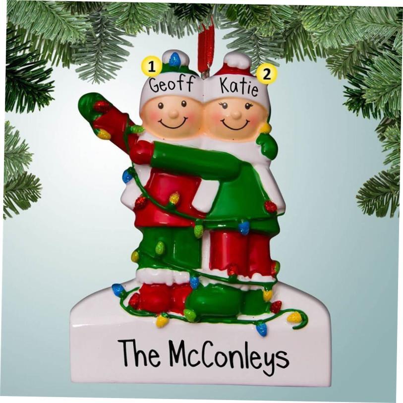 Personalised Family Christmas Xmas Tree Bauble Decoration