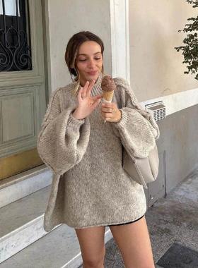 Harajuku Wool Cashmere Woman Pullover Sweater Turtleneck Loo