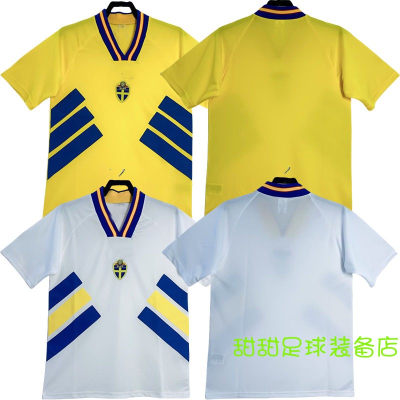 1994-95 Sweden Home Retro Soccer Jersey Away Football Shirts