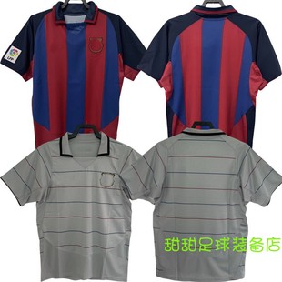 2003-04 Barcelona Retro Soccer Jersey Home Ronaldinho Shirts
