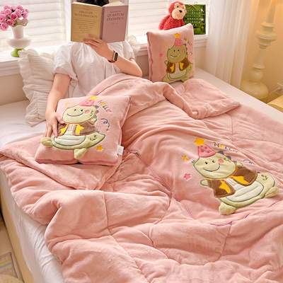 牛奶绒 抱枕车用被子两用二合一2025新款午睡枕头被折叠沙发靠枕