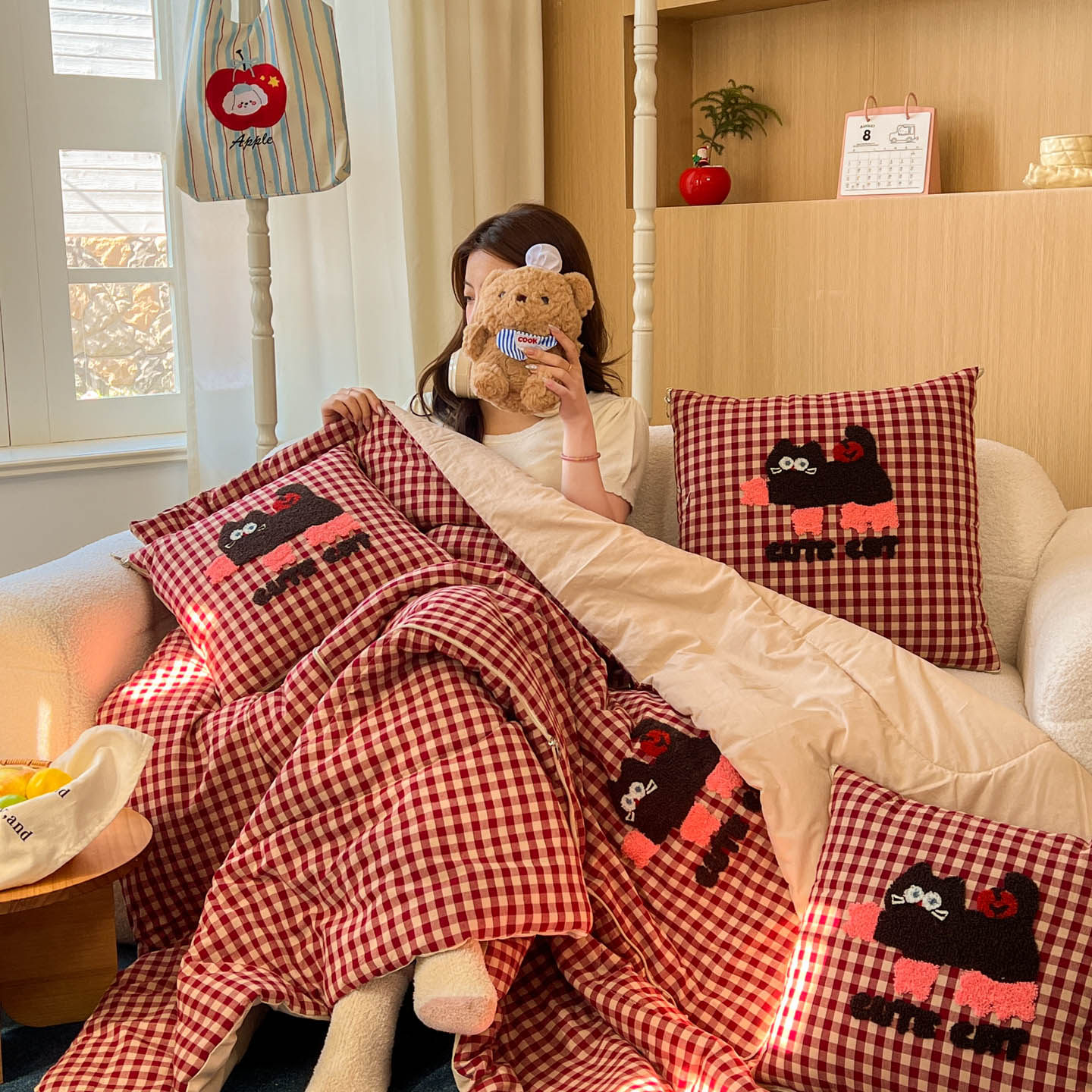 全棉水洗棉抱枕车用被子两用2026新款午睡折叠沙发枕头靠枕二合一