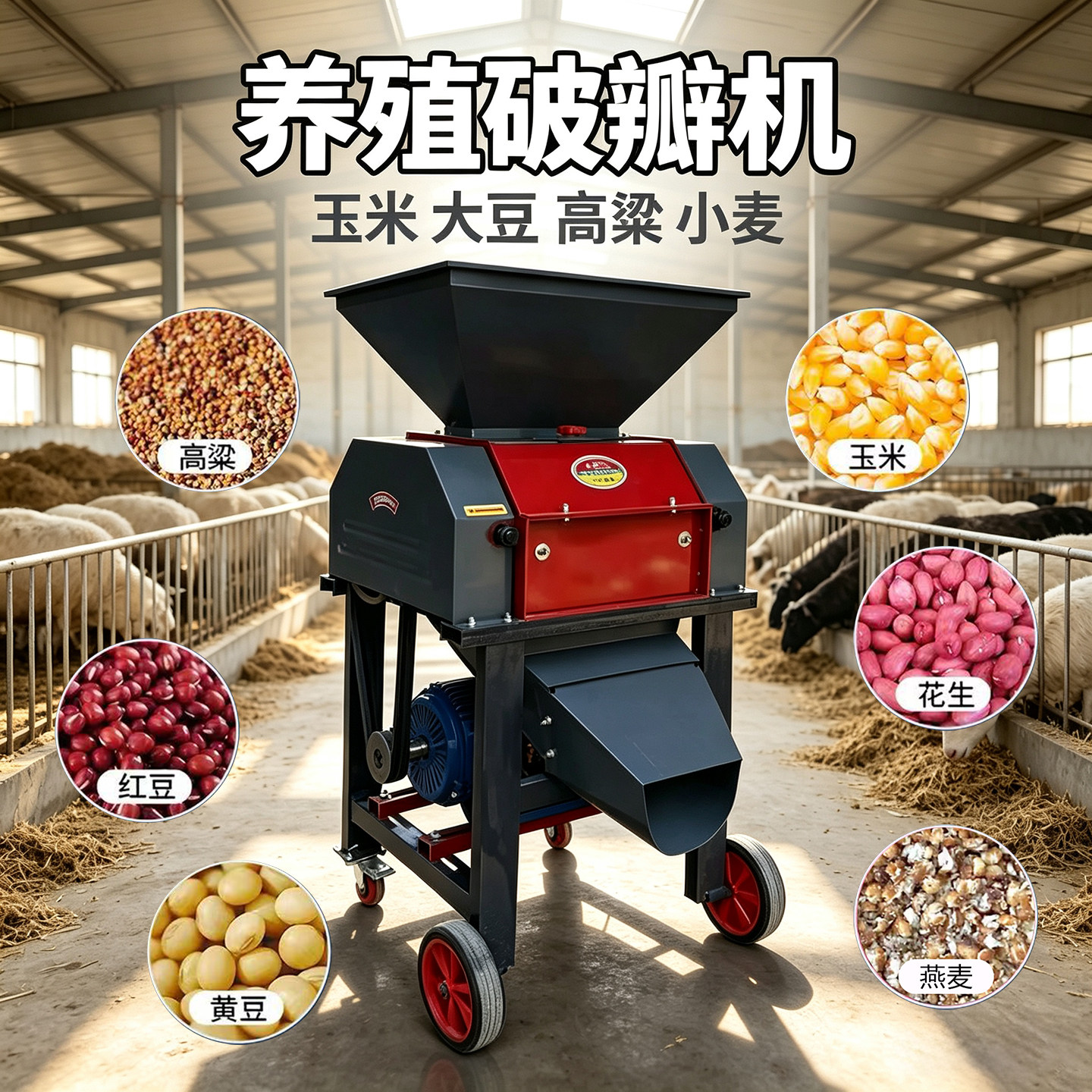 家用养殖酿酒五谷杂粮破瓣机