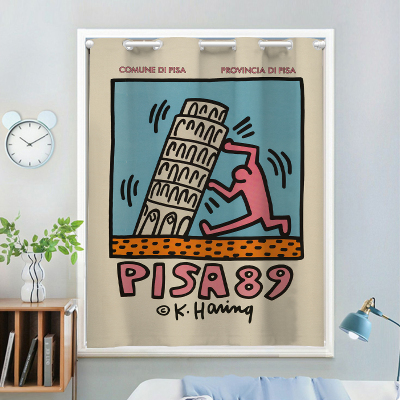 卧室小窗帘短免打孔安装杆遮阳帘遮光2025新款出租房屋飘窗布简易