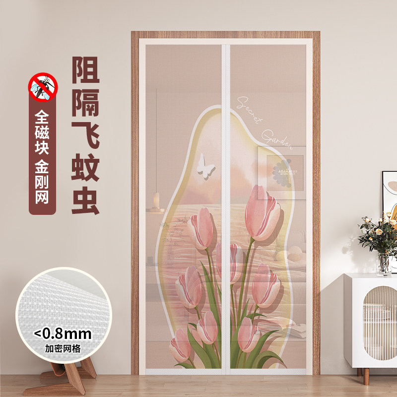 2025新款高档防蚊门帘金刚网纱门图片
