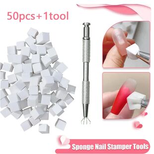 50/150pcs Sponge Gradient Nail Art Stamper Tools Gel Polish