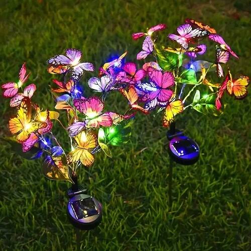 Solar LED Butterfly Flower Light Outdoor Simulation Butterfl