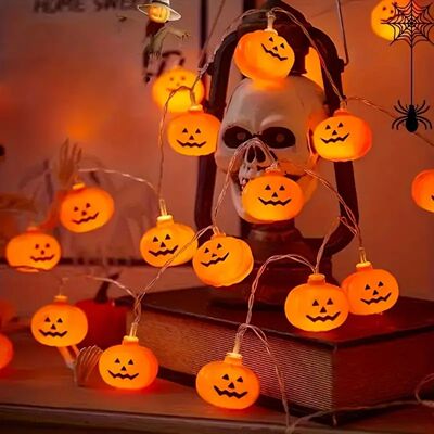 1pc 10/20 LED 3D Pumpkin String Light Halloween Atmosphere D