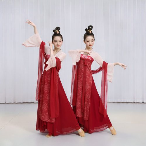 忆红妆儿童古典舞汉唐纱衣舞蹈服