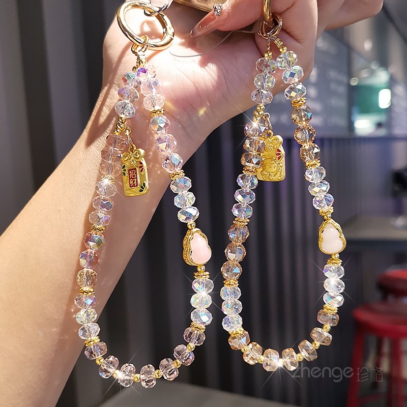 虹客葫芦水晶串珠防丢手机链图片