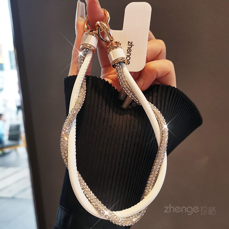 超好看时尚闪钻手机挂绳手腕短款ins女饰品小众精致高级感户外旅游