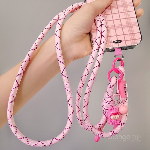 虹客斜挎手机挂绳肩背带可调节编织不勒挂脖长款女士户外登山旅游行逛街包包套壳小蜜蜂扩音器挂绳子通用新品