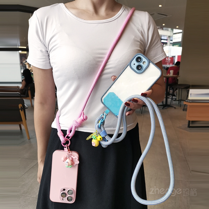 手机挂绳斜挎可调节长款挂脖两用户外出行逛街结实防丢手机绳女士旅游登山背带绳子小蜜蜂包包挂绳手机壳通用
