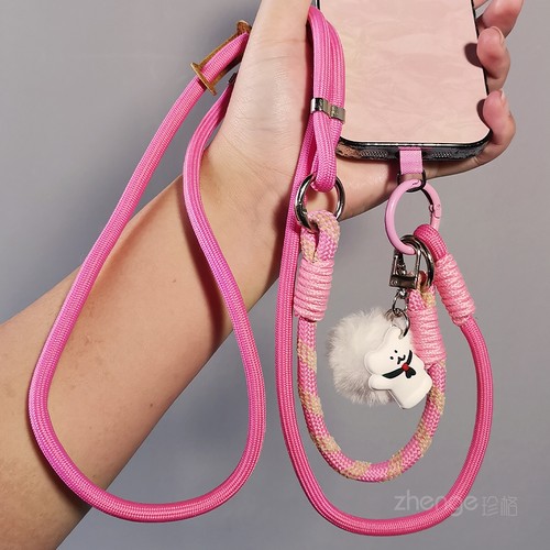 虹客手机挂绳女斜挎可调节挂脖编织绳长款独特好看小众户外旅游行拍照防丢手腕绳包包套壳墨镜肩背带绳子新品