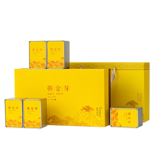 黄金芽茶叶包装盒绿茶龙井茶包装盒春茶安吉白茶茶叶礼盒装空盒子