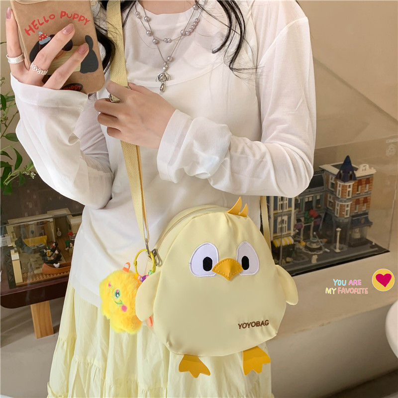 帆布斜挎包女百搭ins少女夏季旅行包