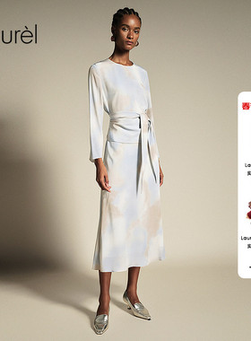 【23mm真丝重绉】Laurel劳芮新款新款晕染印花连衣裙LWL363Y06400