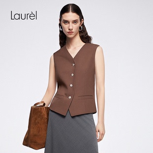 马甲LWD355B00100 西装 Laurel劳芮新款 无袖