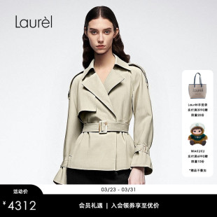风衣LWD366F005DX 腰带短款 Laurel劳芮新款 经典