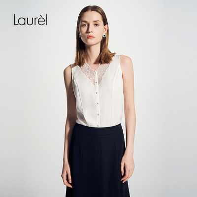 【醋纤】Laurel劳芮淡人蕾丝V领背心LWD361B01500