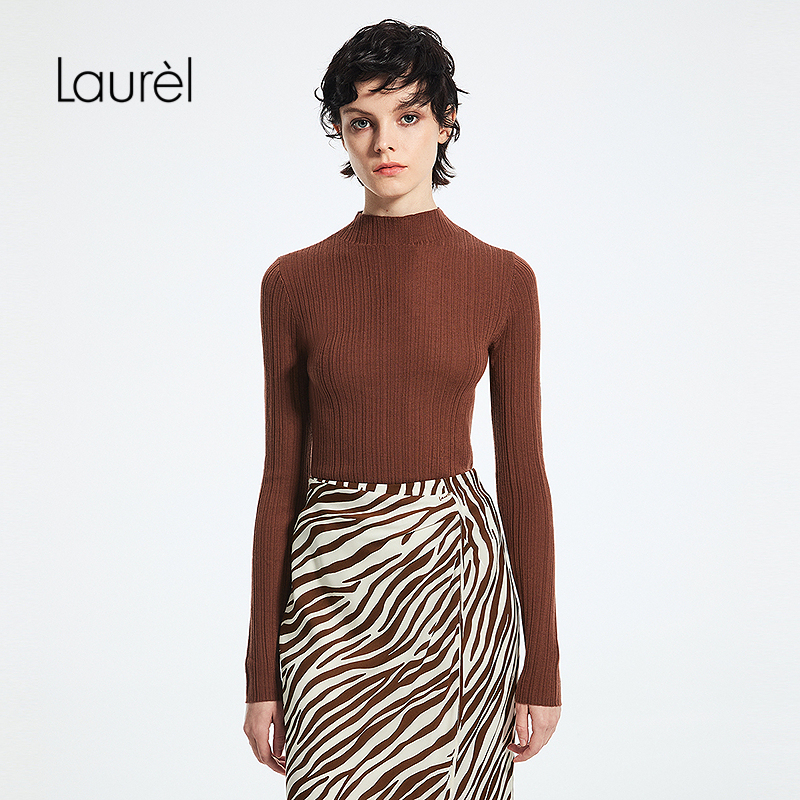 【绵羊毛】Laurel劳芮可露丽压褶纹理针织衫女LWD365M019DX