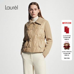 【巴黎时装周同款】Laurel劳芮新款复古翻领羽绒服LWD353L02000