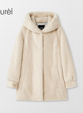 【水貂毛皮】Laurel劳芮新款连帽水貂大衣外套LWD366S12900