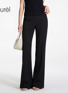 【粘纤】Laurel劳芮26夏新款复古高腰微喇裤LWL372K07400