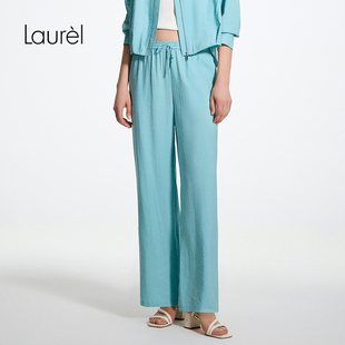 Laurel劳芮26夏新款 宽松垂坠阔腿裤 LWL372K03900 18mm桑锦绸