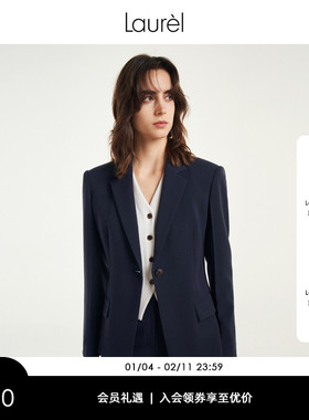 【轻薄绵羊毛】Laurel劳芮羊毛收腰一手长西装LWL351T09300