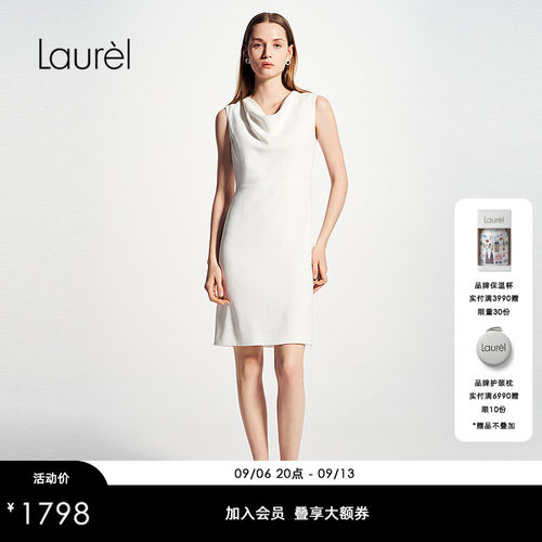 【醋酯纤维】Laurel劳芮新款立体修身连衣裙女LWD365Y033DX