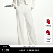 LWD361K00400 Laurel劳芮新款 三醋酯 三醋酸通勤直筒西裤