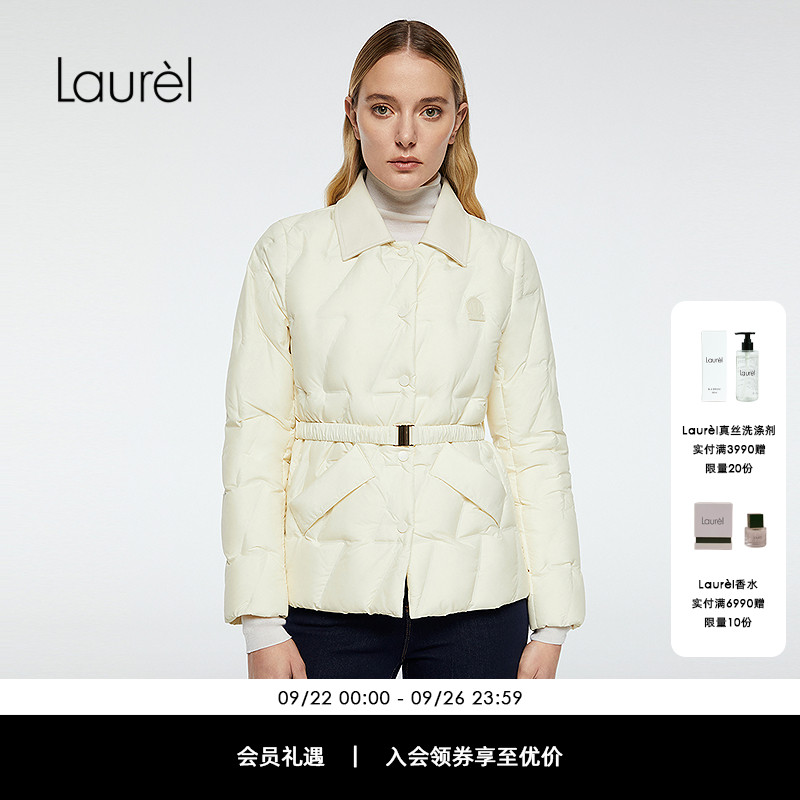 【白鹅绒】Laurel劳芮25秋新款羊皮衬衫式轻薄羽绒服LWD364L02600