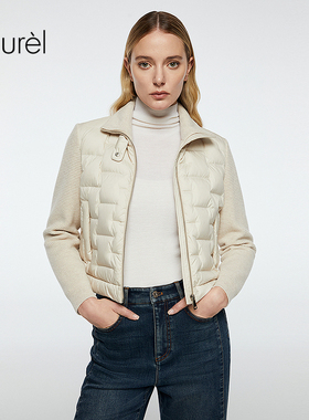 【白鹅绒】Laurel劳芮25秋新款针织轻薄短款羽绒服LWD364L04100