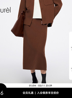 【臻绒高密奢毛呢】Laurel劳芮新款超轻直身半裙LWL364Q02800